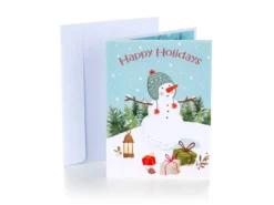 Pop Up Karte - Weihnachtskarte mit Schneemann