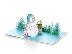 Pop Up Karte - Weihnachtskarte mit Schneemann
