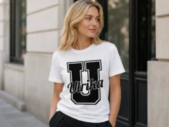 Premium T-Shirt mit eigenem Text