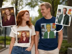 Premium T-Shirt mit Foto - AI-Aufdruck