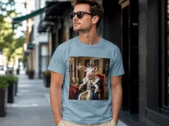 Premium T Shirt mit Foto – königliches Tierporträt