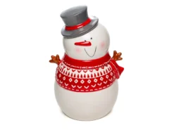 Schale mit Deckel - Schneemann