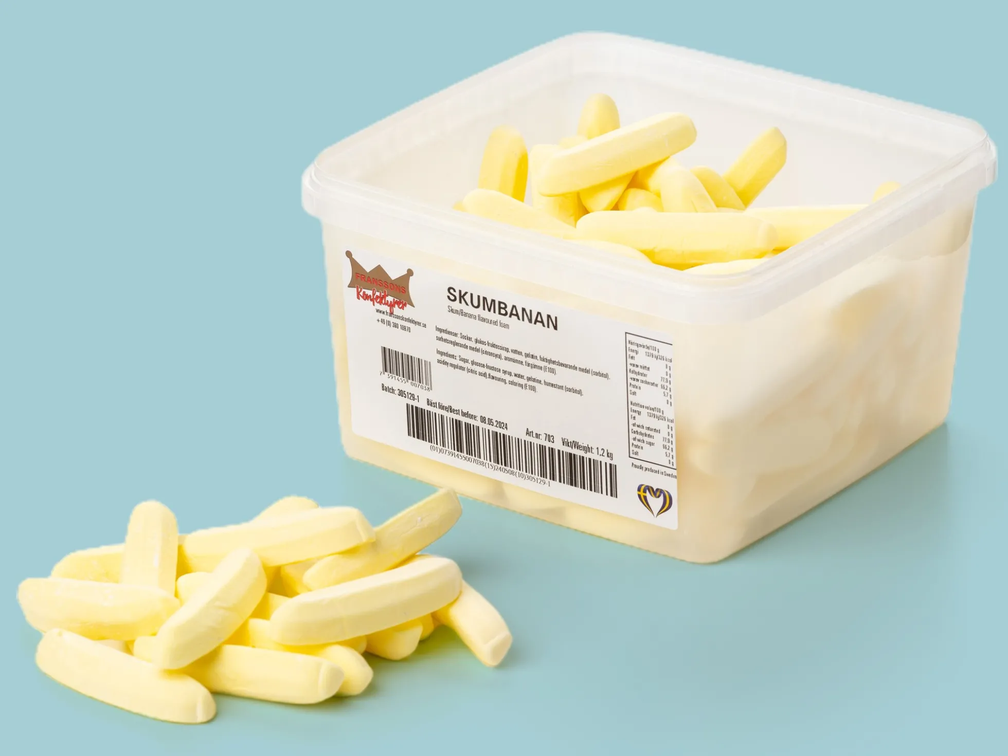 Schaumbananen Süßigkeiten 1,2 kg