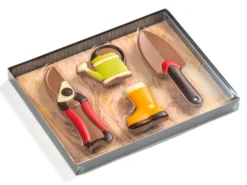 Schokoladengeschenkbox Gartengeräte