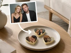 Schokoladenherzen mit Foto – 3er Pack
