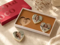 Schokoladenherzen mit Foto – 3er Pack