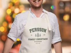 Schürze mit eigenem Text – Weihnachtsdesign