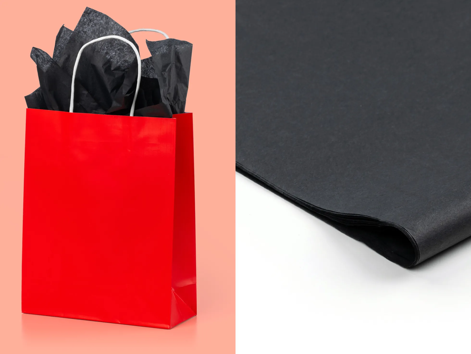 Seidenpapier 10er-Pack - Schwarz