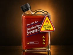 Sriracha Hot Sauce in Benzinkanisterform – Thoughtfully