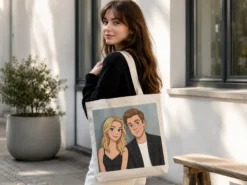Stofftasche mit Foto – KI Druck