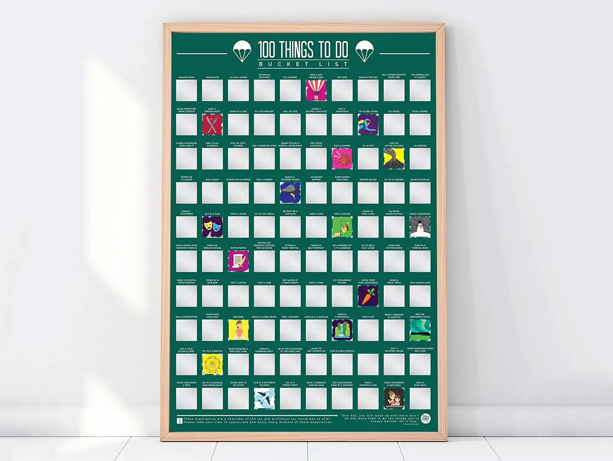 100 Things To Do Rubbelposter