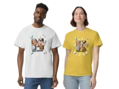 T-Shirt mit Fotocollage – 90er Jahre Design