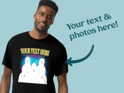T-Shirt mit Fotocollage – 90er Jahre Design