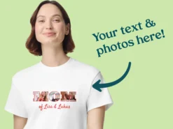 T-Shirt mit Foto & Text – Mom