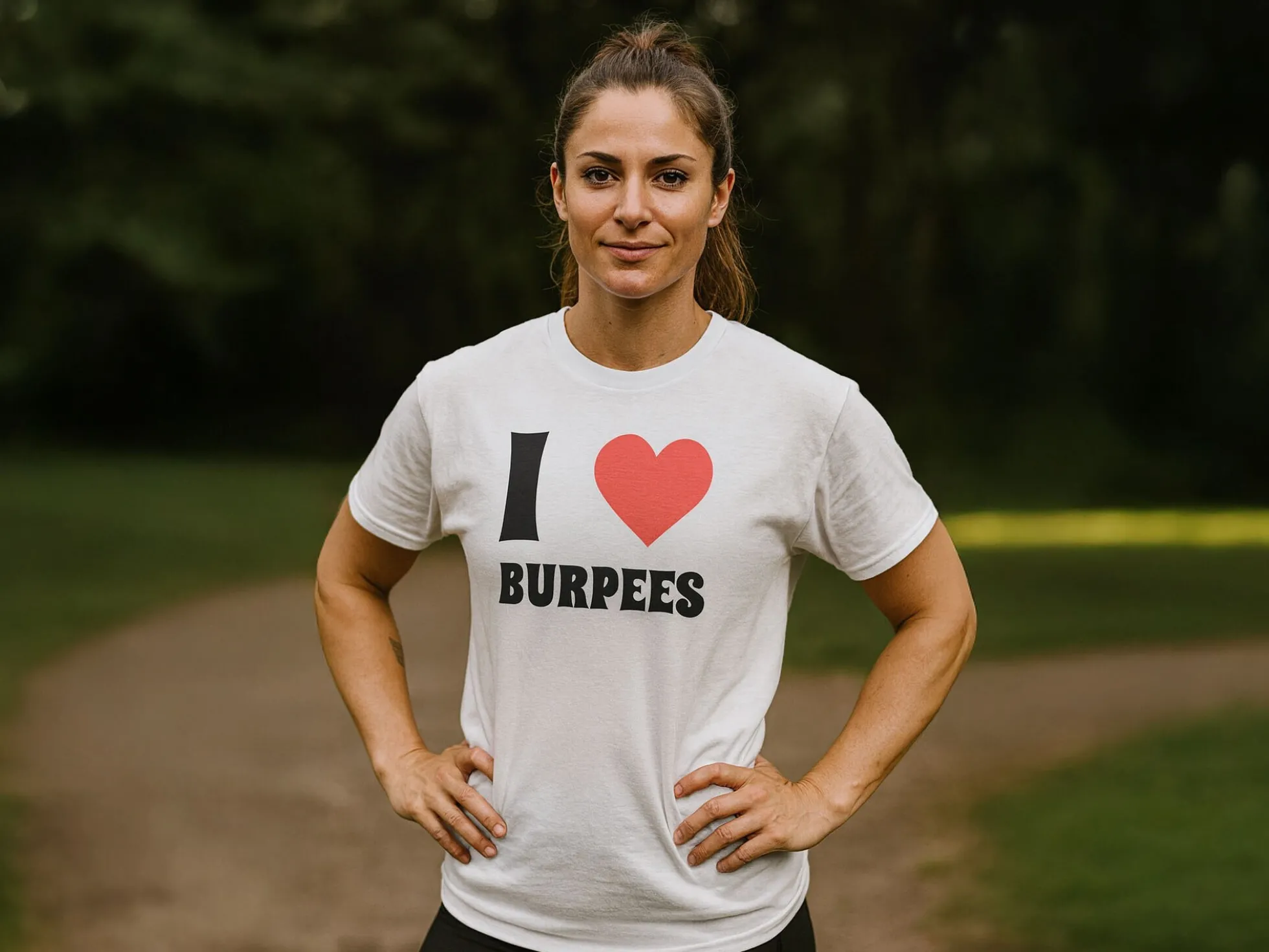 T-Shirt mit Text - I Love