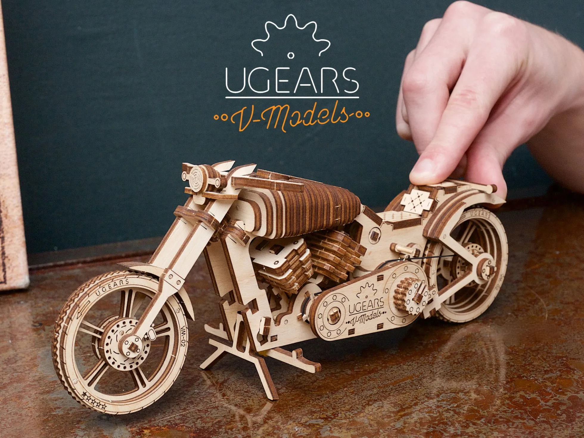 Ugears 3D Puzzle Motorrad Bike VM-02