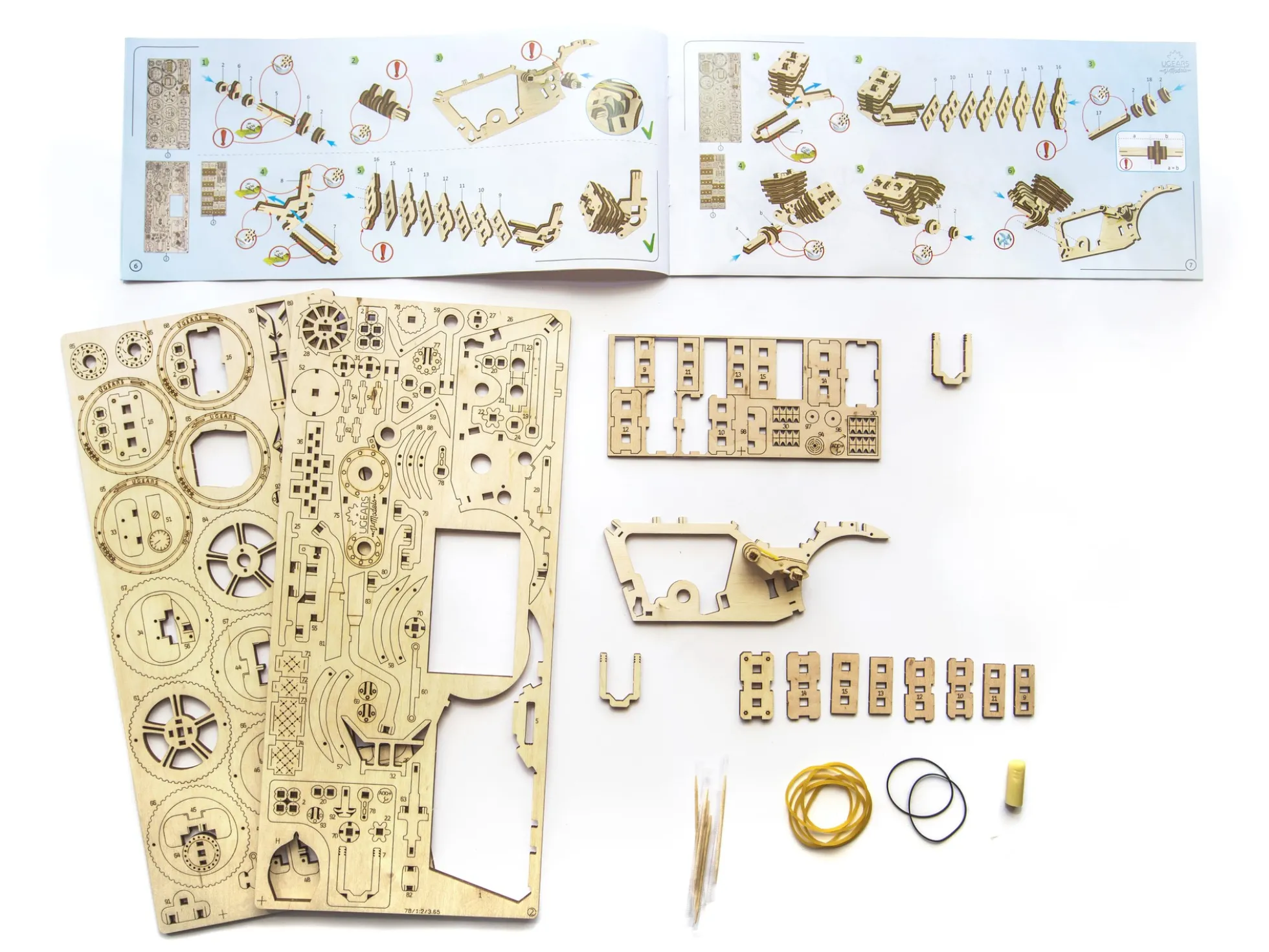 Ugears 3D Puzzle Motorrad Bike VM-02