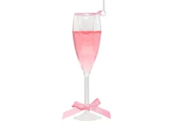 Weihnachtsbaumschmuck Rosa Sektglas