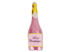 Weihnachtsbaumschmuck Rosé Sektflasche