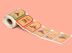 Weihnachtsetiketten - Braun