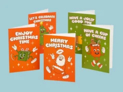 Weihnachtskarten Retro - 10er-Pack