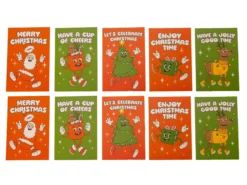 Weihnachtskarten Retro - 10er-Pack